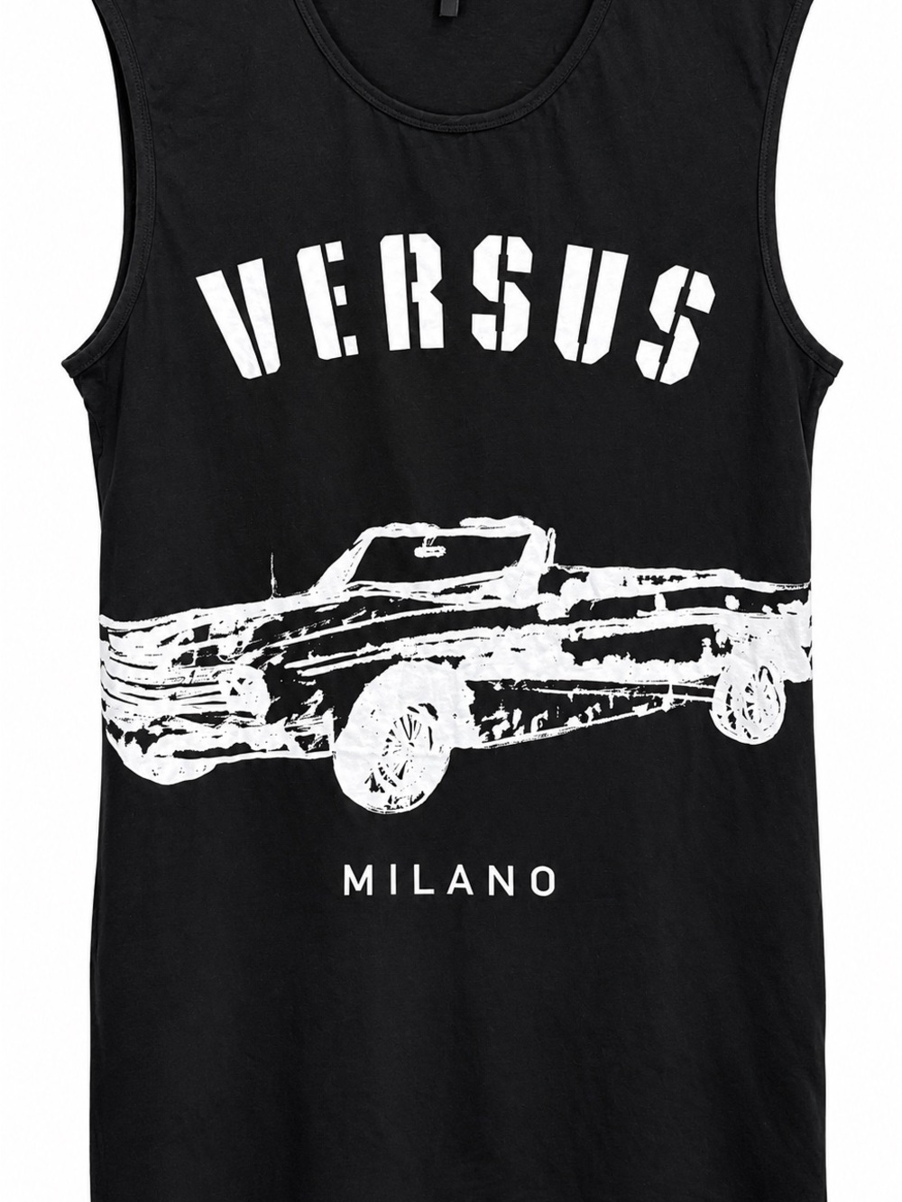 Versace Black & White 'Versus Milano' Graphic Tank